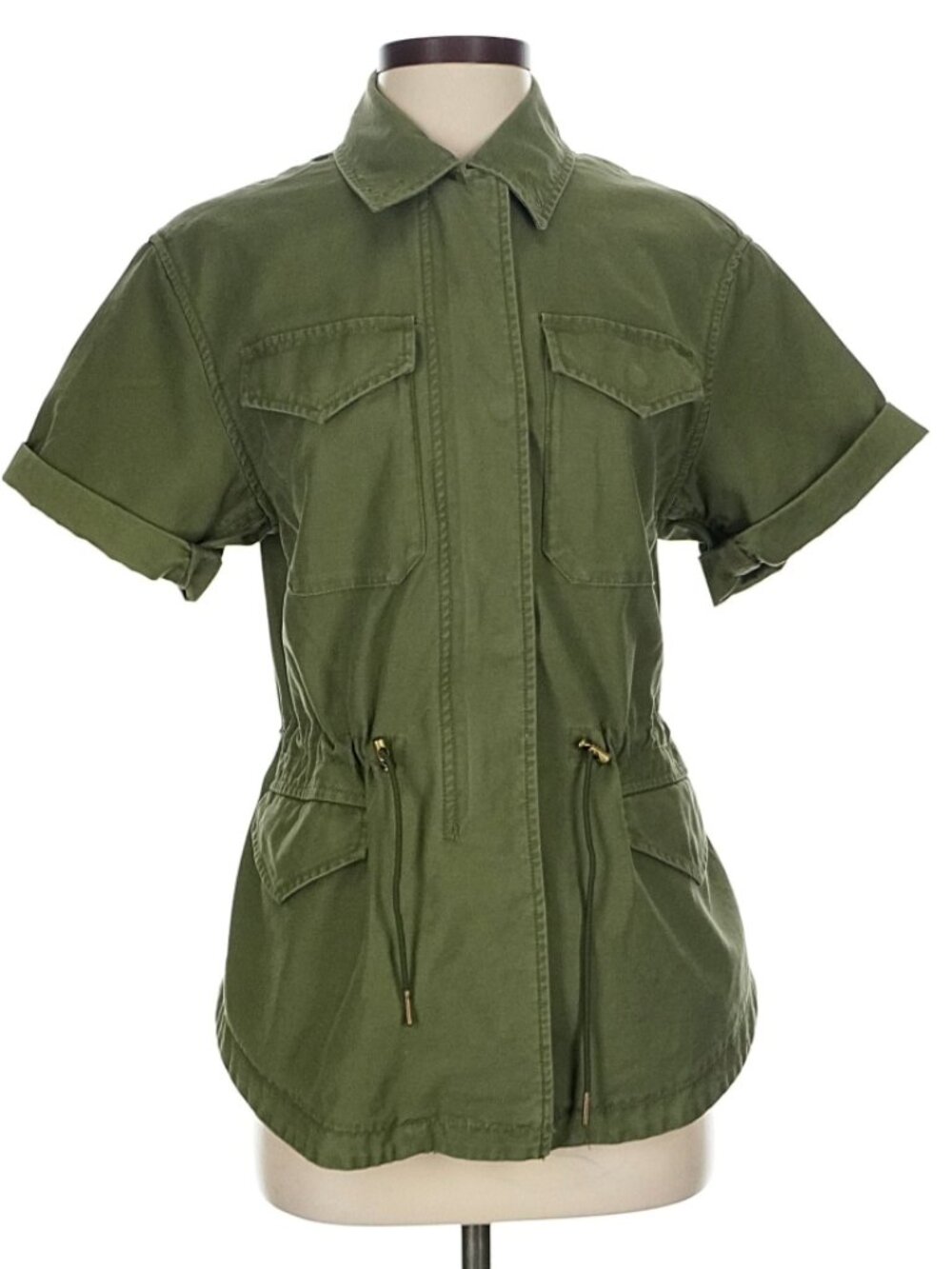 Club Monaco Short Sleeve Utility Jacket  Army Green Size XS - Excellent conditio